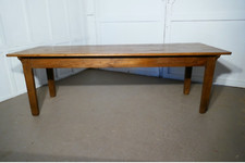 Large French 1800s Rustic Pine Farmhouse Table