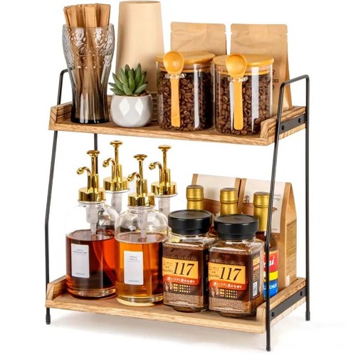 Tier wooden spice rack herb - 2,