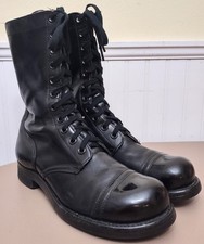 Vintage Corcoran Boots Mens 9 R Black Leather Military Jump Combat 975 USA Made