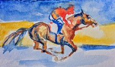 Jockey horse racing art - racing, art,horse
