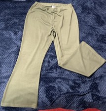 Damart Ladies Green Polyester Mix Trousers - UK 12 / EU 40 - Elastic Waist