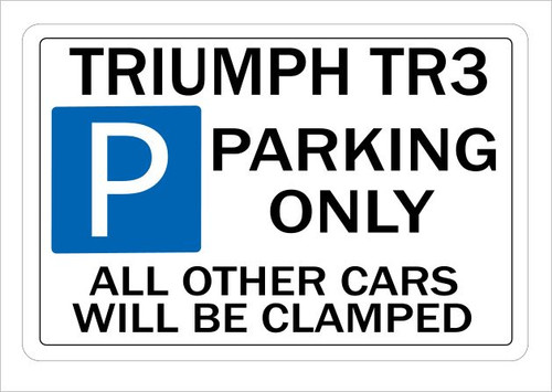 Triumph tr3 parking sign - triumph, wall