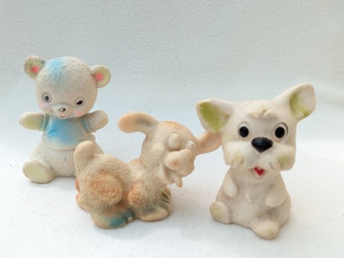 Squeaky rubber toys puppy - rubber,