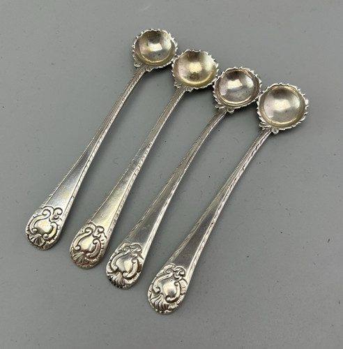 George iii matched silver salt - george,