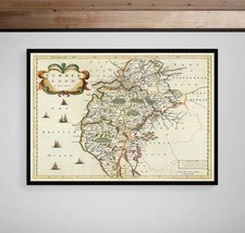 Cumbria Cumberland Map 17th