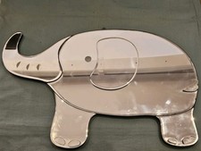 Adorable M&S Marks & Spencer Childs Nursery Elephant Shaped Bevelled Mirror GC
