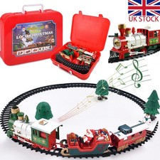 Christmas Train Set Electric Train Toy Track Train Toy with HeadLight&Sound UK
