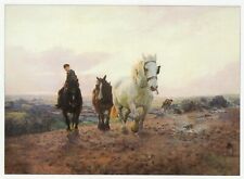 End of the day farm horses, Lucy Kemp Welch horse print in 10 x 12 mount SUPERB