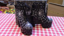 Demonia Booots Torment - 51 size 6 black vegan leather spider web gothic