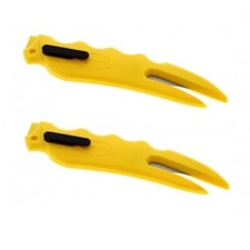 2X Cruze Cutter Warehouse Safety Cutting Knife Box Opener Yellow Parcels Work UK