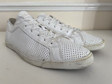 Men’s Schmoove White Leather Casual Trainers Size UK 10 EUR 44