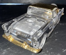 1956 Ford Thunderbird glass model car Franklin Mint 24 K gold plate.
