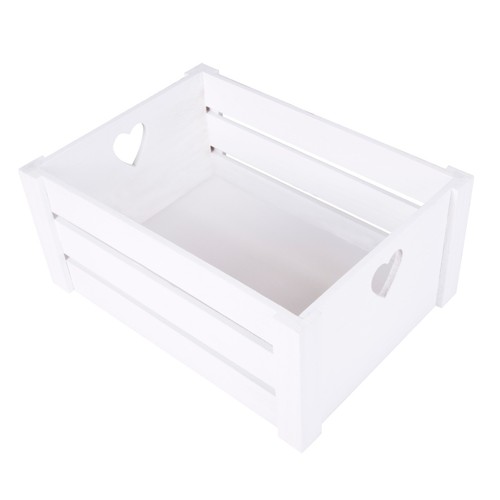 Wickerfield wooden crate heart - wooden,