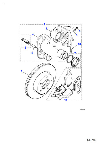 Jaguar housing clip braking - housing,