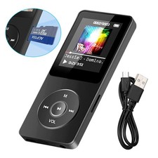 Portable Bluetooth MP4/MP3 Lossless Music Player FM Radio Recorder Speaker Black