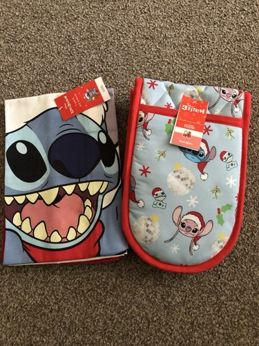New disney stitch oven gloves - stitch,