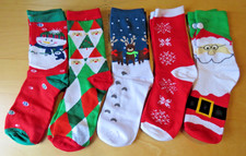 Fun XMAS Socks x 5 -