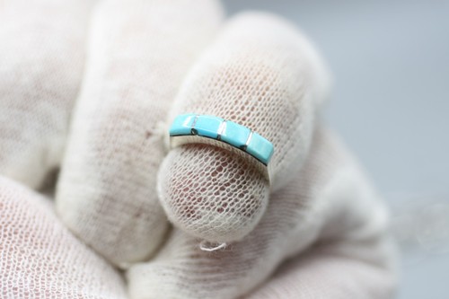 Native made turqoise ring - native,
