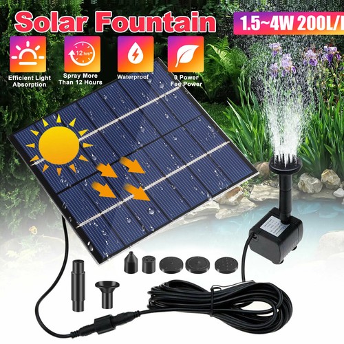 Solar power fountain water - power,