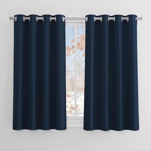 Pony dance navy - navy, curtains