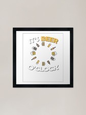 Beer Clock Framed Art Print