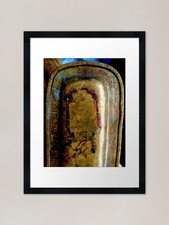 grungy brass Framed Art Print