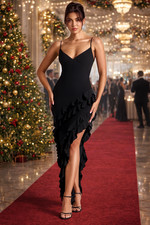 Oh Polly Womens Black Maxi