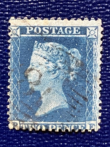 Two penny blue perforated with - two,