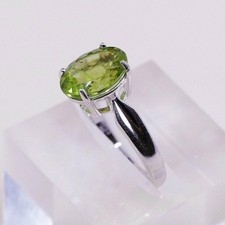 Natural Peridot Gemstone Handmade Cocktail Ring 925 Sterling Silver ring i836
