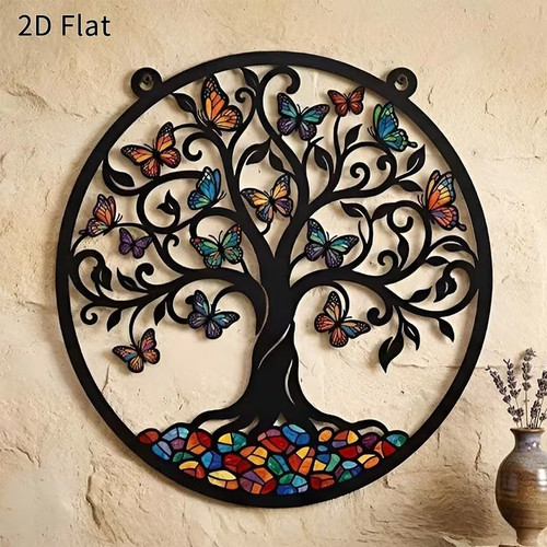 Large tree life metal wall - tree, of