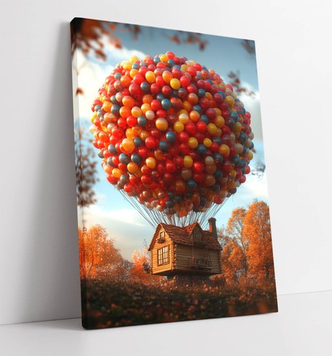 House with balloons the - balloons, sky