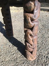 Modern Brutalist Steel Mill Cobble and Slate Table - UNIQUE !!!