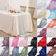 TtS 90x400cm Cheesecloth Table Runner Setting Sage Cheesecloth Wedding Party