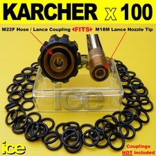 100 KARCHER HDS 6/12 7/10 STEAM CLEANER HOSE COUPLING NOZZLE JET TIP O-RING SEAL