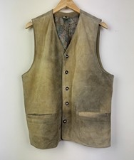 Real suede leather waistcoat - suede,