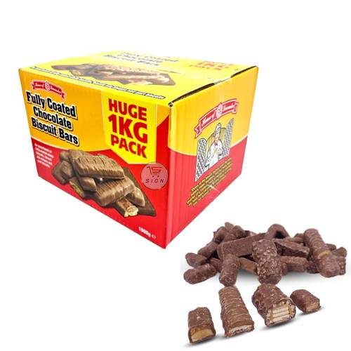 Broken biscuit fully coated - broken,