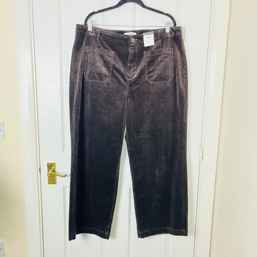 Corduroy trousers wide leg - trousers,