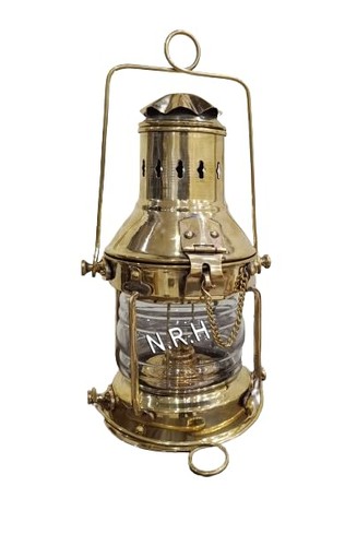 Brass decorative oil lamp - brass,
