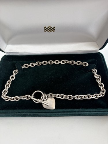 Bar heart pendant chain - heart,