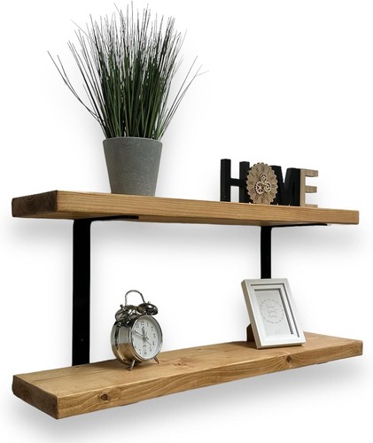 Handcrafted double shelves - double,
