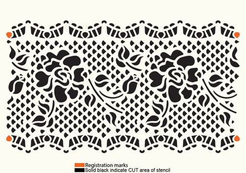 Lace stencil rose vintage - lace,
