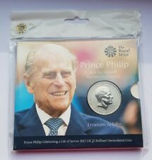 2017 Prince Philip celebrates a Life of Service £5 Five Pound BUNC Coin Pack