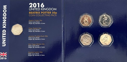 2016 beatrix potter 50p - potter, coin