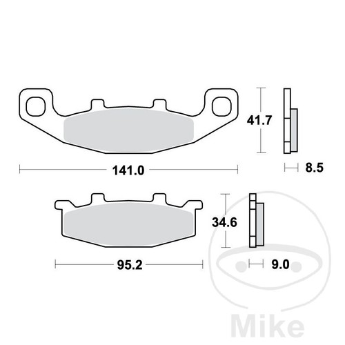Trw sintered front brake pads - trw,