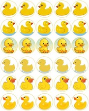 Yellow Ducks Cupcake Toppers