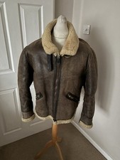 Men’s Vintage 90’s Brown Avirex Classic B3 Aviator Shearling Jacket Size 44