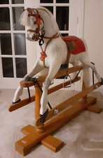 Gorgeous White Vintage Rocking Horse by sought after Triang 