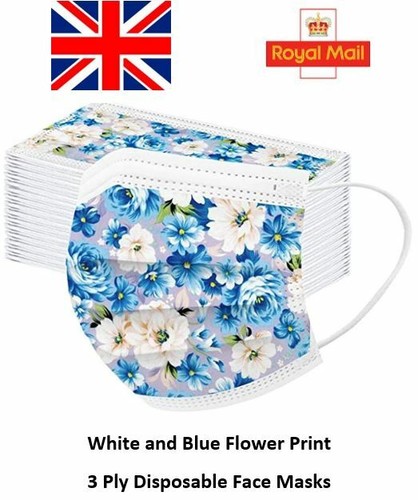 White and blue flower - and,