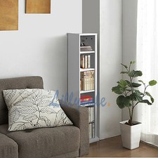 DVD Storage Tower Rack CD unit shelf organizer archive wood Black White Brown