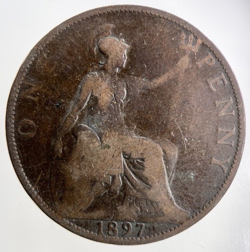 1897 victoria one penny - 1897, coin